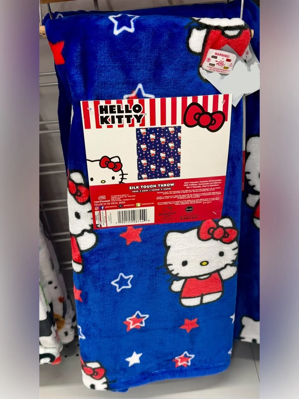 hello kitty 4th of july blanket throw - Picture 1 of 2